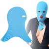Yaoliucp Swim Cap Elastic Soft Sun Protection Facekini Mask Breathable Anti-Sting Flexible Lightweight 4-Hole Full Head Sunscreen Mask for Running, Cycling, Fishing (Blue), UV Protection Mask view 4