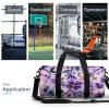 Gym Bag Purple Flower Style Duffel Bag for Men Women Overnight Bag with Shoe Compartment Workout Bags view 3