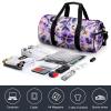 Gym Bag Purple Flower Style Duffel Bag for Men Women Overnight Bag with Shoe Compartment Workout Bags view 4