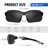 XVXV 3 Pack Polarized Sports Sunglasses for Men, UV Protection Half Frame Sunglasses Comfortable for Running Cycling Driving view 4