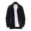 Men Jackets, Casual Sweaters Cardigan Knitted Long Sleeve Jacket Full Zip Fleece Winter Coat Work Dress (XL, Black) view 1