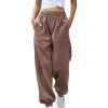 Amaon, to Clearance,2024 Cinch Bottom Sweatpants Women Casual High Waisted Pockets Joggers Sport Workout Active Baggy Lounge Trousers,8-Coffee,X-Large view 1
