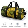 Gym Bag A Yellow Flower Duffel Bag for Men Women Overnight Bag with Shoe Compartment Workout Bags view 2