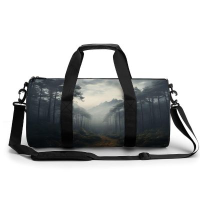 Gym Bag Cloud Forest Duffel Bag for Men Women Overnight Bag with Shoe Compartment Workout Bags