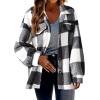 Buy Again My Past, The To Only,Women'S Flannel Plaid Shacket Long Sleeve Button Down Shirts Jacket Coats Fall Clothes For Women 2024,B-,Medium