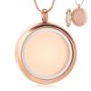 AIWENXI Glass Photo Frame Urns Necklaces Circular Cremation Jewelry for Ashes Stainless Steel Memorial Keepsakes Human Ashes Pendant for Men Women view 1