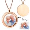 AIWENXI Glass Photo Frame Urns Necklaces Circular Cremation Jewelry for Ashes Stainless Steel Memorial Keepsakes Human Ashes Pendant for Men Women view 2