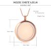 AIWENXI Glass Photo Frame Urns Necklaces Circular Cremation Jewelry for Ashes Stainless Steel Memorial Keepsakes Human Ashes Pendant for Men Women view 3
