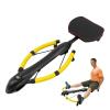 Rowing Machine Abdominal Exercise Machine, Home Thin Belly Fat Burning Exercise Abdominal Muscles, 90 Extension Angle, Three-Adjustable length and Tension (Black and Yellow) view 1