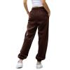 Daily Deals,Deals of Today Prime,2024 Cinch Bottom Sweatpants Women Casual High Waisted Pockets Joggers Sport Workout Active Baggy Lounge Trousers,6-Brown,Medium view 3