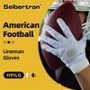 Seibertron H.P.I.L.G Touchscreen Lineman and Football Receiver Gloves, Flexible Breathable Impact Protection Back of Hand Glove Adult White XS view 2