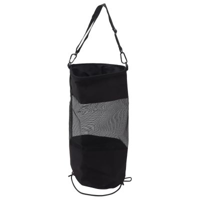 DriKou Boat Trash Can, Collapsible Trash Can Mesh Material Large Capacity, Boat Trash Bag Cylinder Shape for Travel Camping Yachting