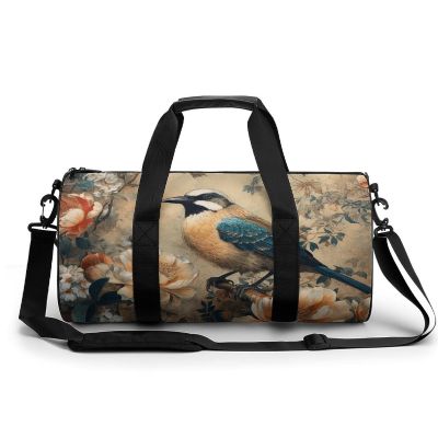 Gym Bag Classical Pattern Flowers Duffel Bag for Men Women Overnight Bag with Shoe Compartment Workout Bags