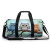 Gym Bag Owls On A Branch Duffel Bag for Men Women Overnight Bag with Shoe Compartment Workout Bags view 1