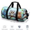 Gym Bag Owls On A Branch Duffel Bag for Men Women Overnight Bag with Shoe Compartment Workout Bags view 2