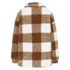 Lightening, Clearance,Women'S Flannel Plaid Shacket Long Sleeve Button Down Shirts Jacket Coats Fall Clothes For Women 2024,A-Brown,5X-Large view 3