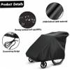 Bike Covers, Bike Cover, 55x33x39" 210D Oxford Waterproof bike Trailer Cover with PU Coating, Anti-UV/Windproof/Dustproof Kids Bike Cover with Drawstring, Bike Covers for Outside Storage view 3