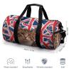 Gym Bag Cat British Flag Bunting Duffel Bag for Men Women Overnight Bag with Shoe Compartment Workout Bags view 2