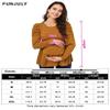 Women's Long Sleeve Maternity Tunic Blouse - Casual Pregnancy Tee in Yellow view 2
