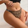VENUS ALLURE Rhinestone LOVE Letter Tape Thong for Women  High Cut Bikini Panty with Sparkle Waistband (US, Alpha, Small, Regular, Regular, Leopard) view 2
