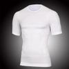 Compression Shirts for Men Slimming Short Sleeve Tops Body Shaper Tees Control Shapewear Tank Top Vest 5 Pack (White -5PC,XL) view 3