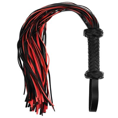 FLODISE Riding Crop for Adults Bedroom Faux Leather Adult Flogger Horse Whip 30inch