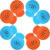AliBall Glove Locks Baseball, Glove Lace Locks 8 Pack, Never Need Thying Knots Again, Fits All Baseball and Softball Gloves (Orange-Sky Blue) view 1