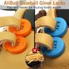 AliBall Glove Locks Baseball, Glove Lace Locks 8 Pack, Never Need Thying Knots Again, Fits All Baseball and Softball Gloves (Orange-Sky Blue) view 2