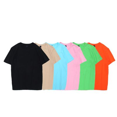 JEKE-DG Men's 6-Pack Comfort Basic T-Shirt Cotton Loose Fit Classic T-Shirts Breathable Crew Neck Summer Tee (B/K/LB/P/G/O,M)