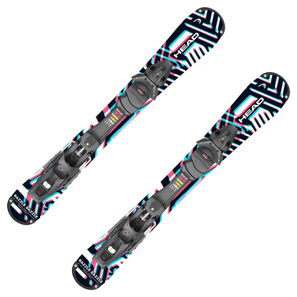 HEAD RazzleDazzle with SP 10 GW Bindings Snowblades, Color: Black/ White, Size: 94 (316994-94)