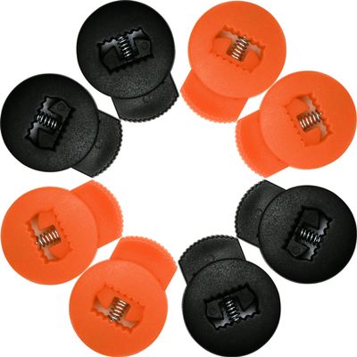AliBall Glove Locks Baseball, Glove Lace Locks 8 Pack, Never Need Thying Knots Again, Fits All Baseball and Softball Gloves (Orange-Black)