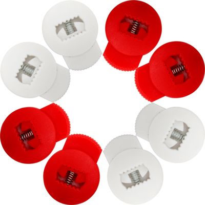 AliBall Glove Locks Baseball, Glove Lace Locks 8 Pack, Never Need Thying Knots Again, Fits All Baseball and Softball Gloves (Red-White)