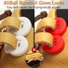 AliBall Glove Locks Baseball, Glove Lace Locks 8 Pack, Never Need Thying Knots Again, Fits All Baseball and Softball Gloves (Red-White) view 2