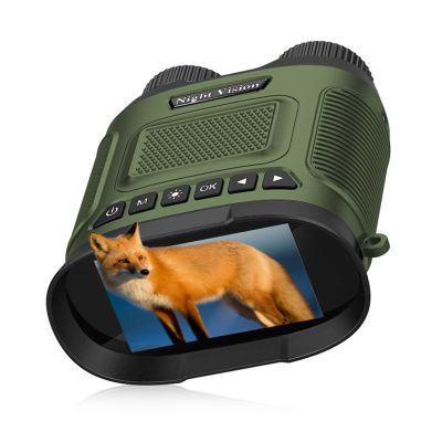 HMWOKPOT Rechargeable NVG Night Vision Binoculars, 2.5K Night Vision Goggles for Adults, 10X Optical Zoom, 8X Digital Zoom,Green