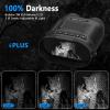 HMWOKPOT Rechargeable NVG Night Vision Binoculars, 2.5K Night Vision Goggles for Adults, 10X Optical Zoom, 8X Digital Zoom,Green view 4