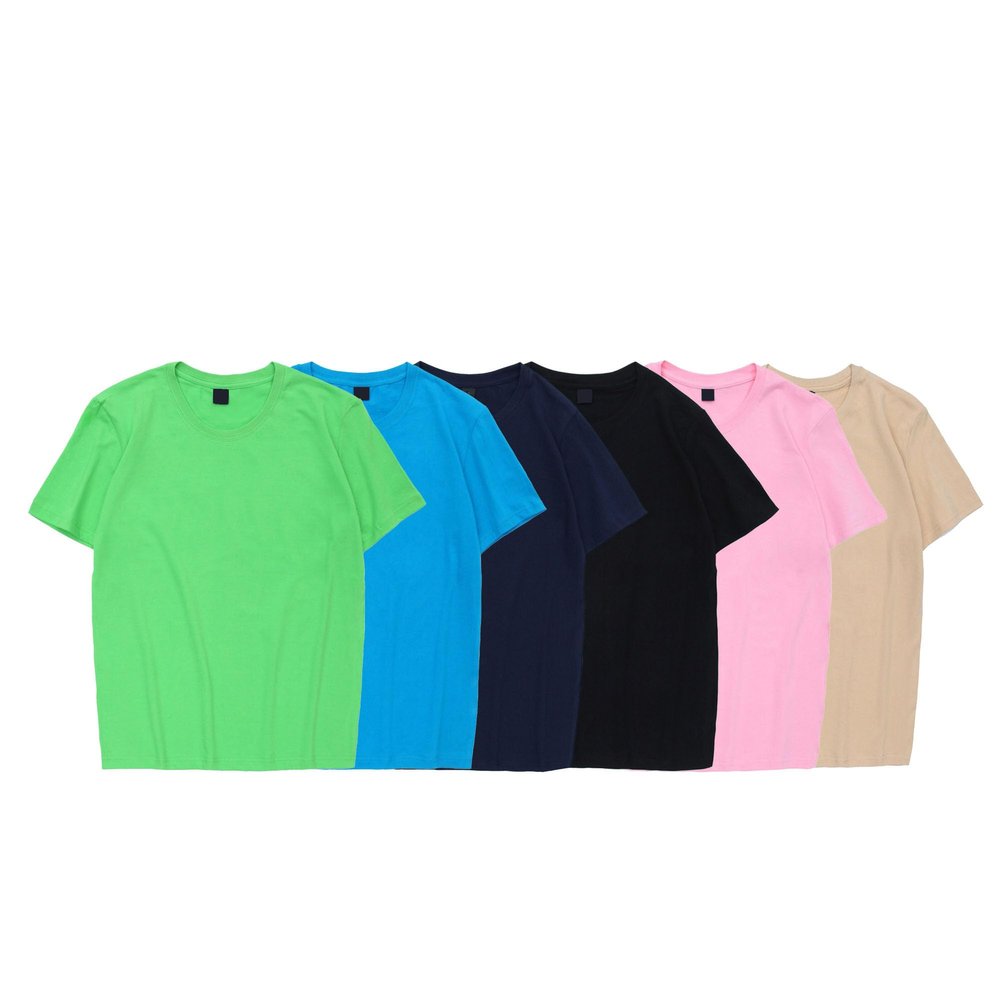 JEKE-DG Men's 6-Pack Comfort Basic T-Shirt Cotton Loose Fit Classic T-Shirts Breathable Crew Neck Summer Tee (G/B/NB/B/P/K,XXL)