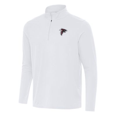 Antigua Men's White Atlanta Falcons Intent Quarter-Zip Pullover Top