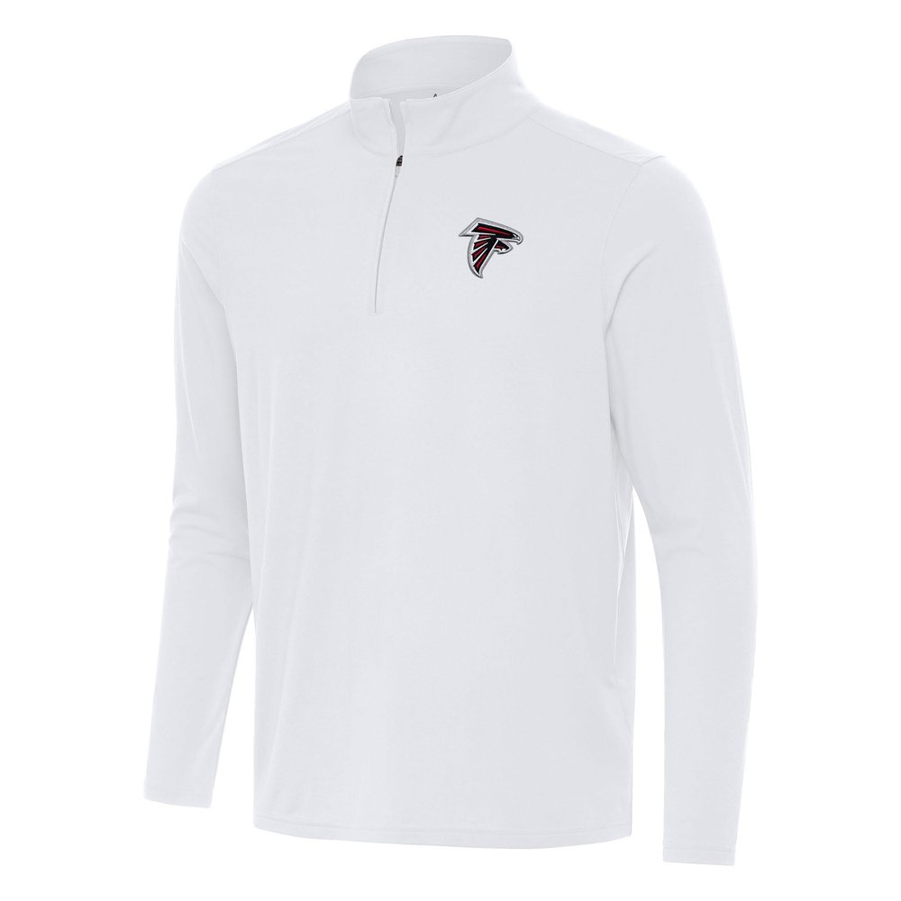 Antigua Men's White Atlanta Falcons Intent Quarter-Zip Pullover Top