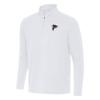 Antigua Men's White Atlanta Falcons Intent Quarter-Zip Pullover Top view 1