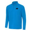 Antigua Men's Blue Carolina Panthers Intent Quarter-Zip Pullover Top view 1