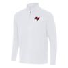 Antigua Men's White Tampa Bay Buccaneers Intent Quarter-Zip Pullover Top view 1