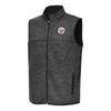 Antigua Men's Heather Black Pittsburgh Steelers Fortune Full-Zip Vest view 1