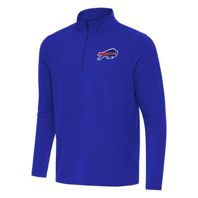 Antigua Men's Royal Buffalo Bills Intent Quarter-Zip Pullover Top