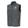 Antigua Men's Heather Charcoal Pittsburgh Steelers Fortune Full-Zip Vest view 1