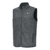 Antigua Men's Heather Charcoal Philadelphia Eagles Fortune Full-Zip Vest view 1