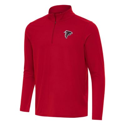 Antigua Men's Red Atlanta Falcons Intent Quarter-Zip Pullover Top