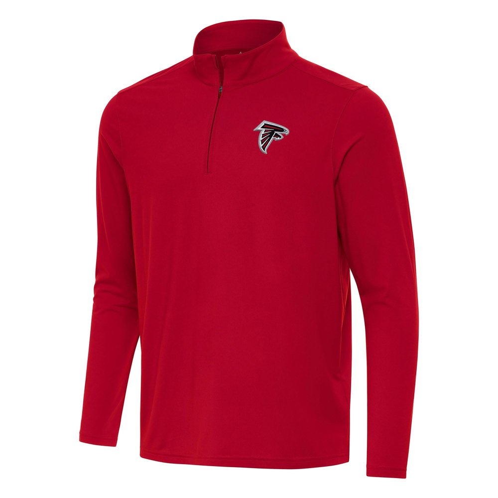Antigua Men's Red Atlanta Falcons Intent Quarter-Zip Pullover Top