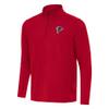 Antigua Men's Red Atlanta Falcons Intent Quarter-Zip Pullover Top view 1