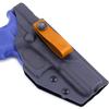 [1 Pair] HolsterSmith - (5.75 inch) - IWB Soft Belt Loops - (Orange)  HD Ruberized Nylon - w/Pull-The-Dot Security Snaps & Multi Mounting Hardware - (Fits 1.25-2.0 inch Belts (Adjustable) view 3