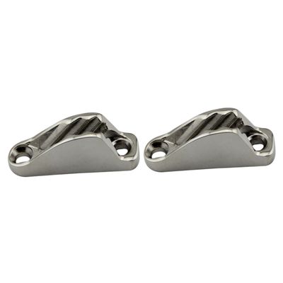 Anneome 2pcs Stainless Steel Cleat for Sailing Rope Buffer Device Tensioner for Yacht and Boat Ropes Essential Sailing Accessory
